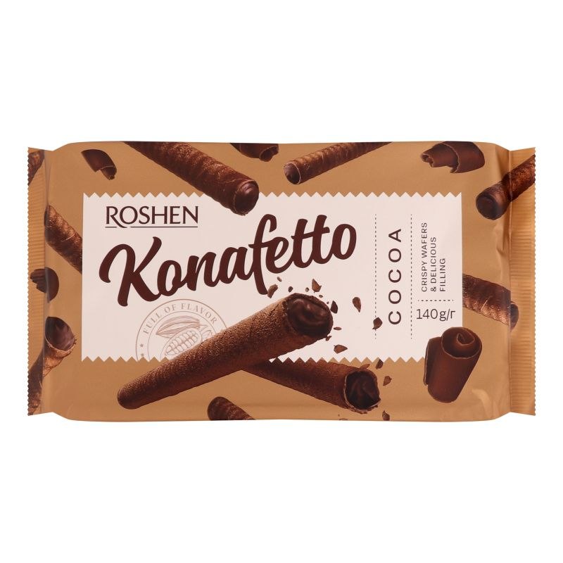Ваф трубочки Konafetto cocoa крем-какао 140г